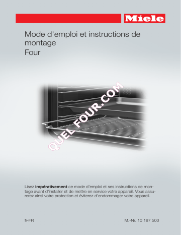 Manuel du propriétaire | Miele H6860 BP X BRWS Manuel utilisateur | Fixfr