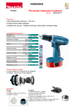 Makita 6390DWAE Manuel utilisateur