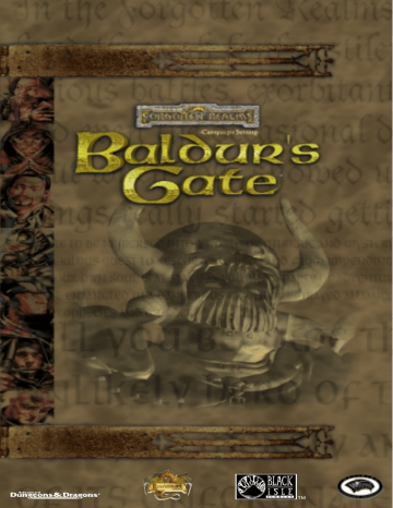 Manuel du propriétaire | GAMES PC BALDUR S GATE I Manuel utilisateur | Fixfr