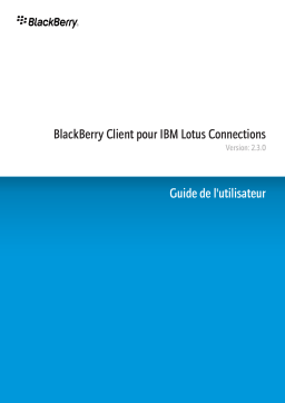 Blackberry CLIENT POUR IBM LOTUS CONNECTIONS Manuel utilisateur