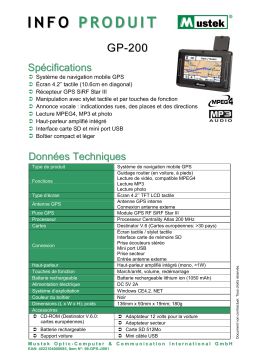 Mustek GP-200 Manuel utilisateur