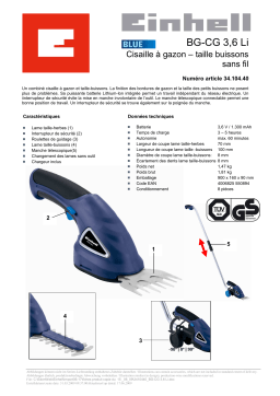 EINHELL BG-CG 3.6 Li Manuel utilisateur