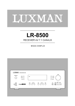 LUXMANN LR-8500 Manuel utilisateur