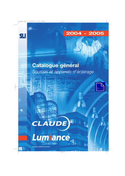 CLAUDE CATALOGUE 2005 Manuel utilisateur