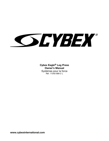 Manuel du propriétaire | Cybex International 11040_LEG PRESS Manuel utilisateur | Fixfr