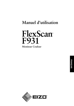 Eizo FlexScan F931 Manuel utilisateur