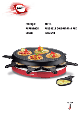 Tefal RE516012 SIMPLY INVENTS Manuel utilisateur