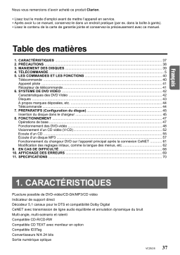 Clarion VCZ628 Manuel utilisateur