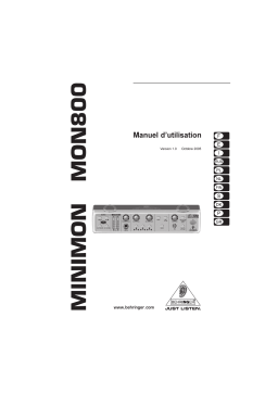 Behringer MON800 Manuel utilisateur