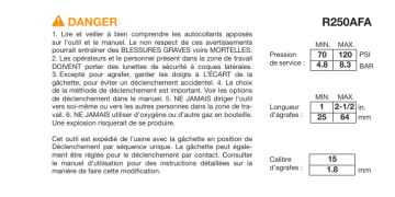 Manuel du propriétaire | RIDGID R250AFA HANG TAG Manuel utilisateur | Fixfr