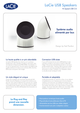 LaCie USB SPEAKERS Manuel utilisateur