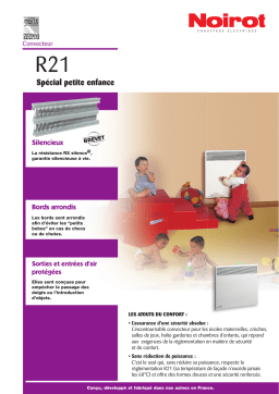 Noirot R21 Manuel utilisateur