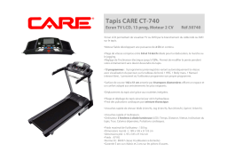 CARE FITNESS CT-740 Manuel utilisateur