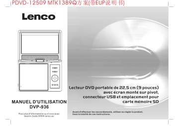 Manuel du propriétaire | Lenco DVP-936 Manuel utilisateur | Fixfr