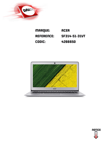 Manuel du propriétaire | Acer SWIFT 3SWIFT 7SWITCH ALPHA 12 Manuel utilisateur | Fixfr