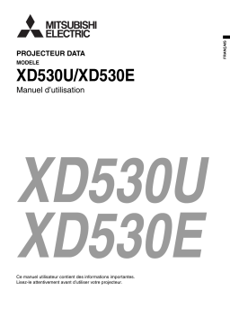 Mitsubishi XD530E Manuel utilisateur