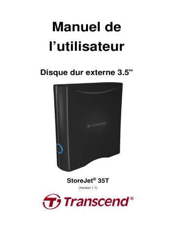 Manuel du propriétaire | Transcend STOREJET 35T Manuel utilisateur | Fixfr