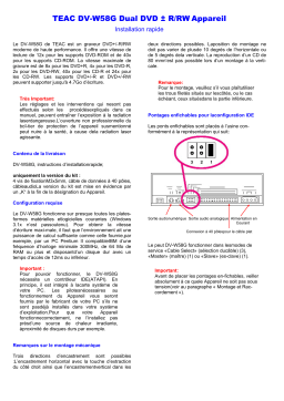 TEAC DV-W58G Manuel utilisateur