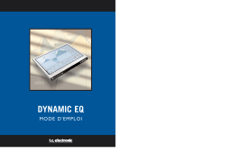 TC Electronic DYNAMICEQ Manuel utilisateur