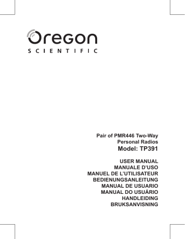 Manuel du propriétaire | Oregon Scientific TALKIE WALKIE EXTRA PLAT + BATTERIES Manuel utilisateur | Fixfr