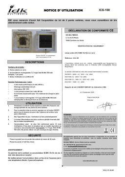 IDK MULTIMEDIA ICS-100 Manuel utilisateur