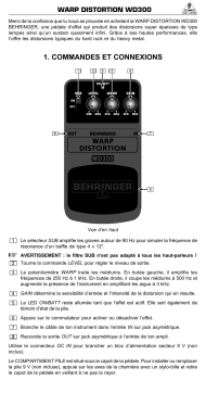 Behringer WD300 Manuel utilisateur