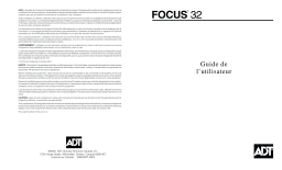 ADT FOCUS 32 Manuel utilisateur