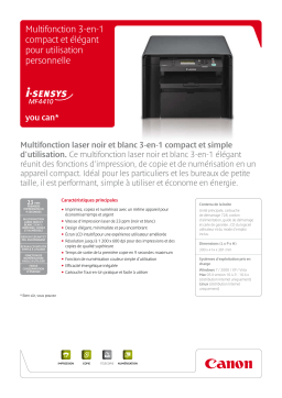 Canon i-SENSYS MF4410 Manuel utilisateur