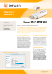 Bewan BWIFI-USB54G Manuel utilisateur