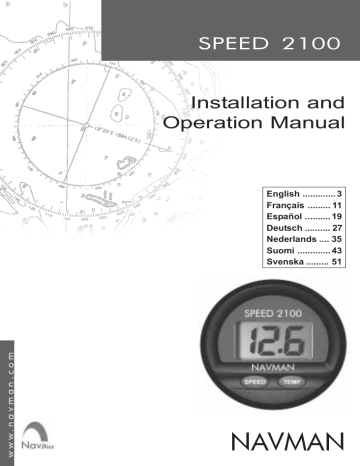 Manuel du propriétaire | Navman SPEED 2100 Manuel utilisateur | Fixfr