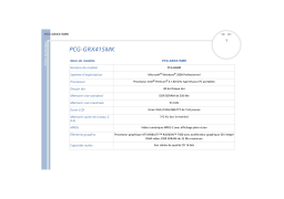 Sony PCG-GRX415MK Manuel utilisateur