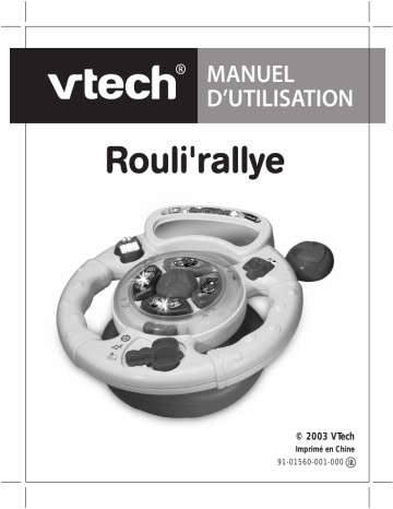 Manuel du propriétaire | VTech ROULI RALLYE Manuel utilisateur | Fixfr