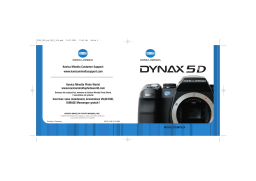 Konica Minolta DYNAX 5D Manuel utilisateur