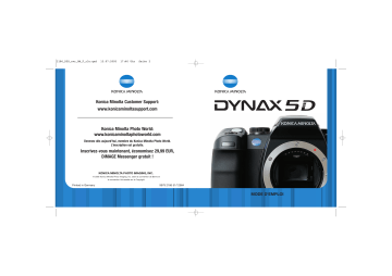 Manuel du propriétaire | Konica Minolta DYNAX 5D Manuel utilisateur | Fixfr