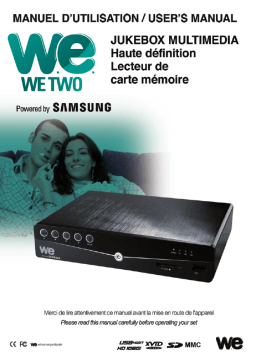 WE DIGITAL WE TWO Manuel utilisateur