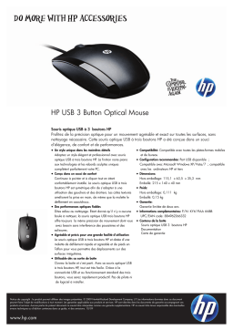 HP USB 3 BUTTON OPTICAL MOUSE Manuel utilisateur