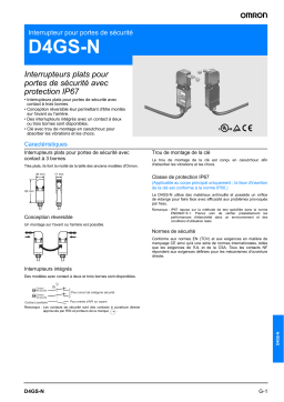 Omron D4GS-N Manuel utilisateur