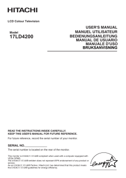 Hitachi 17LD4200 Manuel utilisateur