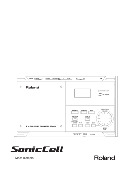 Roland SONIC CELL Manuel utilisateur