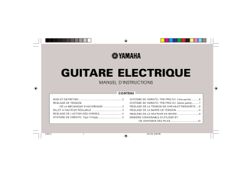 Manuel du propriétaire | Yamaha ELECTRIC GUITAR GENERAL Manuel utilisateur | Fixfr