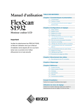 Eizo FLEXSCAN S1932 Manuel utilisateur