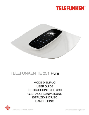 Manuel du propriétaire | Telefunken TE 251 PURE Manuel utilisateur | Fixfr