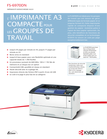 Manuel du propriétaire | KYOCERA FS-6970DN Manuel utilisateur | Fixfr