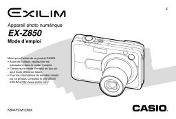 Casio Exilim EX-Z850 Manuel utilisateur