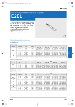 Omron E2EL Manuel utilisateur