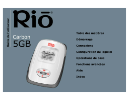 Rio Carbon Manuel utilisateur