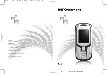 Manuel du propriétaire | BENQ-SIEMENS M81 Manuel utilisateur | Fixfr