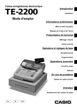 Casio TE-2200 Manuel utilisateur