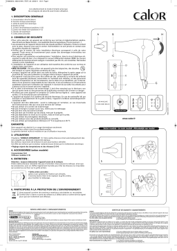 CALOR CV8652C0 Manuel utilisateur