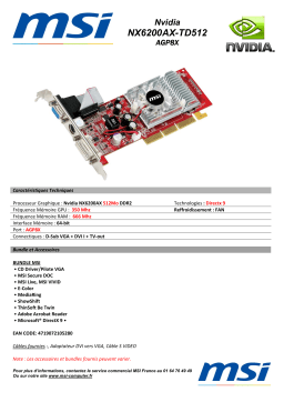 MSI NX6200AX-TD512 Manuel utilisateur